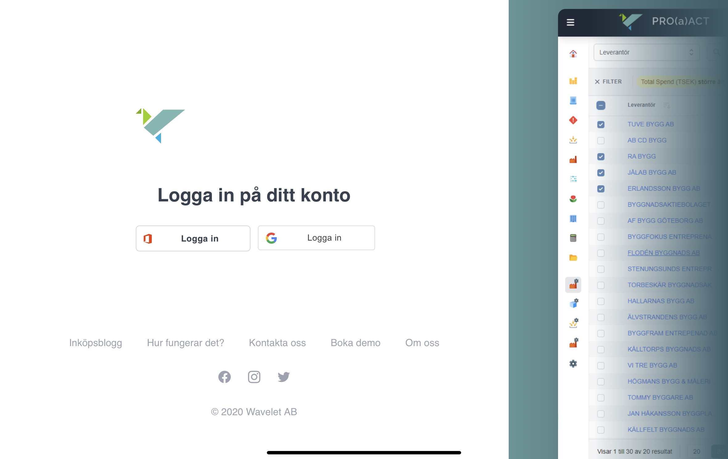 Proaact screenshot